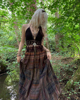 western outfits women Spring and Summer New Fashion Women's Mulberry Silk Printed Skirt Large Hem Pleated Skirt Long Skirt